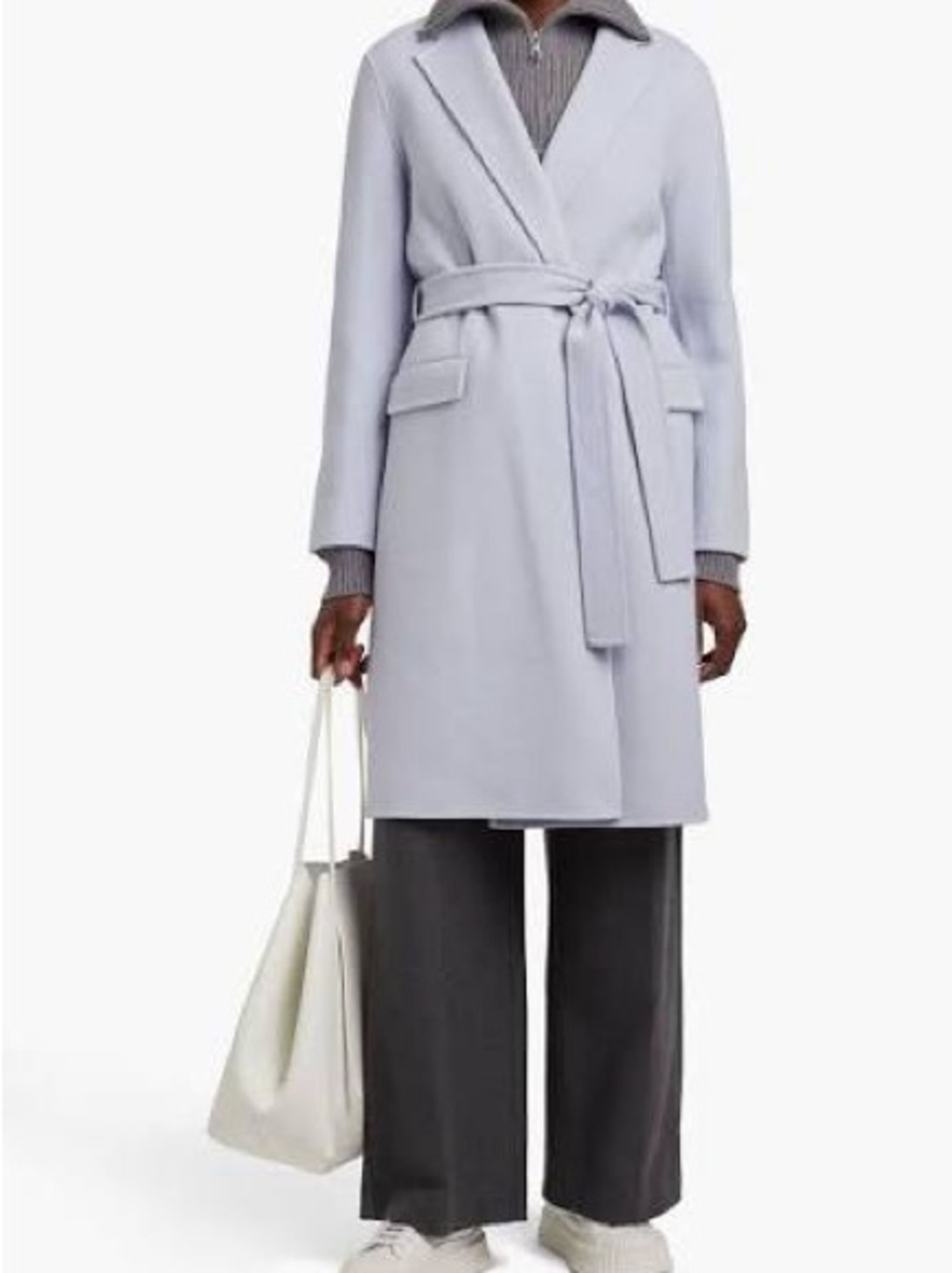 Theory Grey/Blue Robe Coat